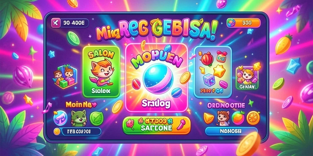 Screenshot menampilkan permainan slot klasik dengan grafis menarik.