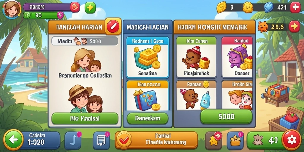 Tampilan awal permainan yang menarik dan intuitif.