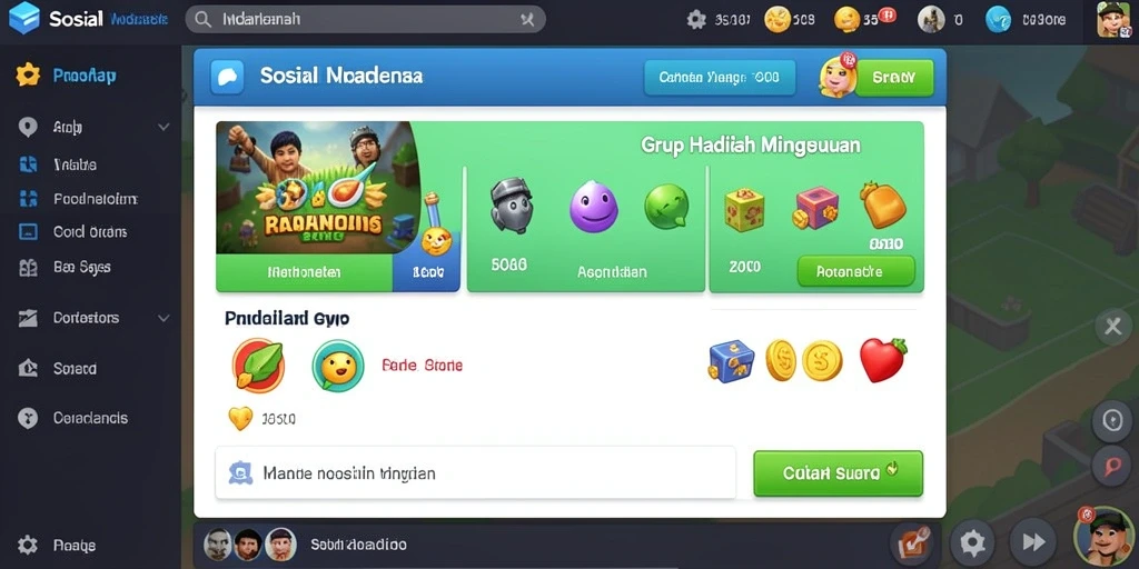 Tampilan antarmuka PLAYWIN yang menarik dan mudah dinavigasi.